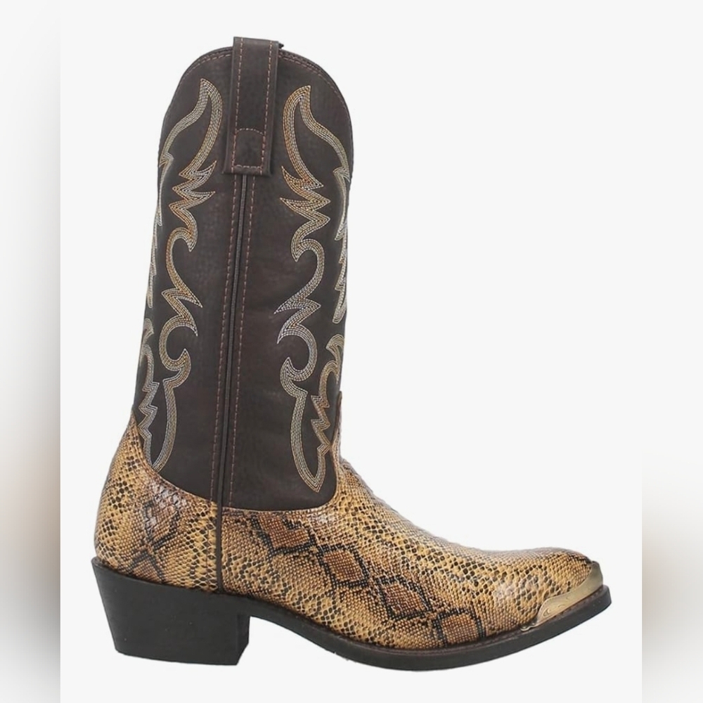 Laredo Men's Western Snake Print Cowboy Boot Sz 11 D Dan Post Boots New